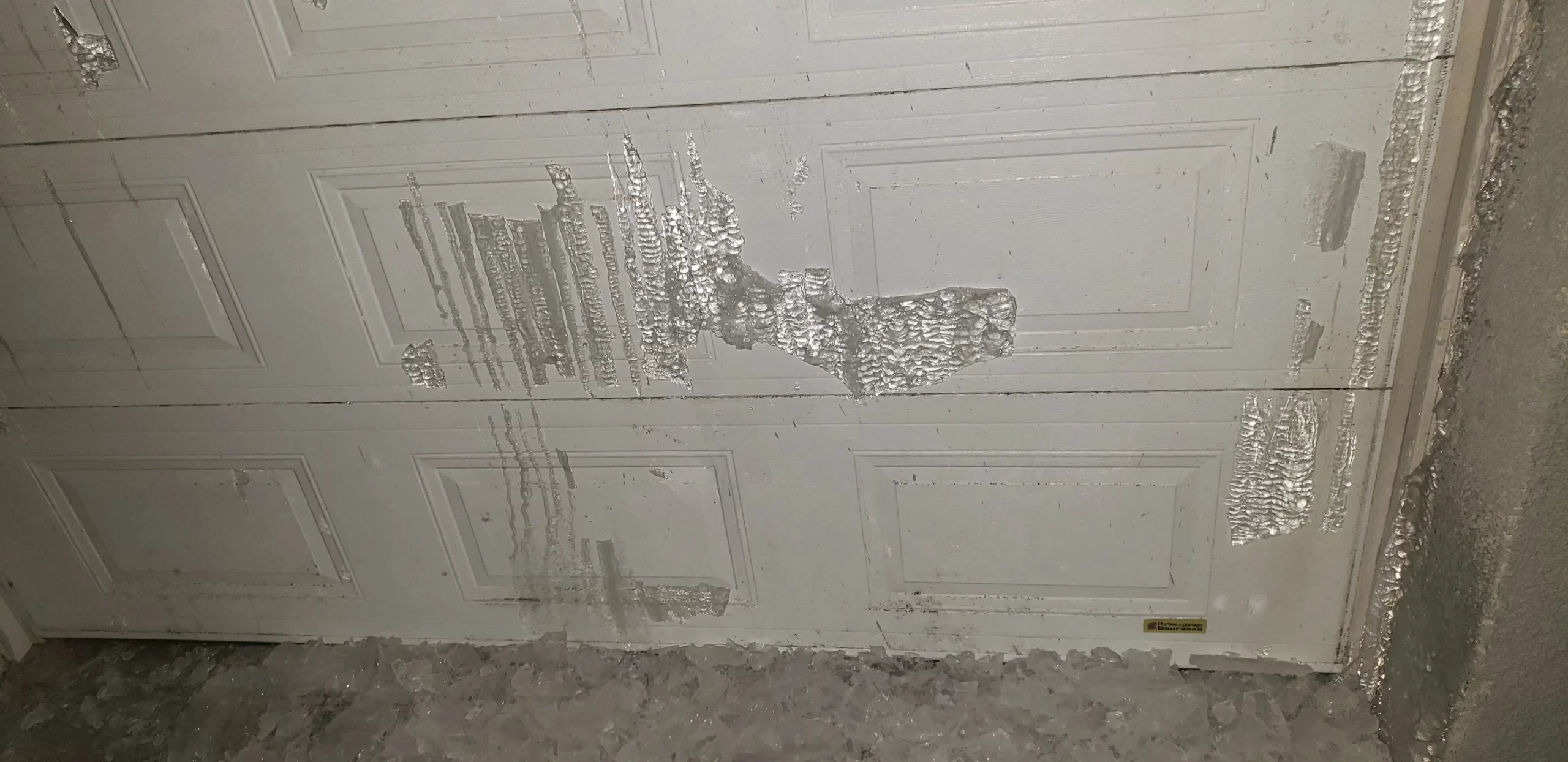 Burst pipe frozen garagedoor